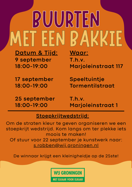 Buurten met een bakkie wijkraad Oosterhoogebrug Ulgersmaborg